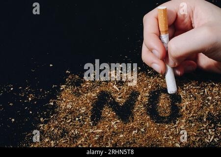 No Tobacco Day Poster für sagen Rauchverbot Konzept Stockfoto