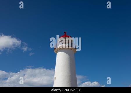 Detail des Leuchtturms am Talacre Beach, Nordwales Stockfoto