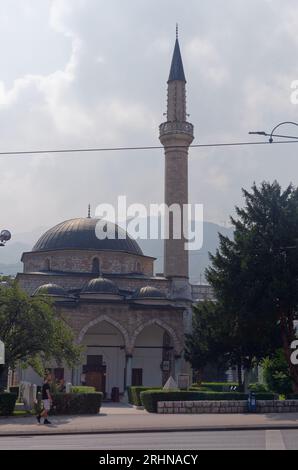 Ali Paschas Moschee in Sarajevo, Bosnien und Herzegowina, 18. August 2023. Stockfoto