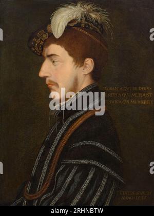 Porträt von Sir Nicholas Poyntz (1510-1556) im Alter von 25 Jahren. Museum: PRIVATSAMMLUNG. Autor: Holbein, Hans, der Jüngere. Stockfoto