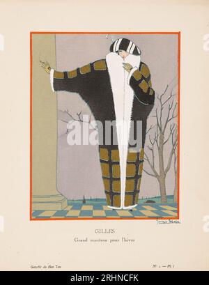 Gilles. Grand manteau pour l'hiver (La Gazette du Bon Ton). Museum: PRIVATSAMMLUNG. Autor: GEORGES LEPAPE. Stockfoto