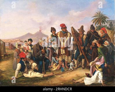 Harlequin und Columbine. Museum: PRIVATSAMMLUNG. Verfasser: Raffaele Carelli. Stockfoto