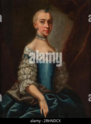 Porträt der Erzherzogin Maria Christina von Osterreich (1742-1798), Herzogin von Teschen. Museum: PRIVATE SAMMLUNG. Autor: ANONYM. Stockfoto