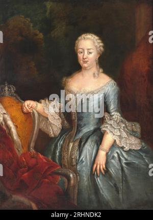 Porträt von Elisabeth Christine von Braunschweig-Wolfenbüttel (1691-1750), Heilige Römische Kaiserin. Museum: PRIVATE SAMMLUNG. Autor: ANONYM. Stockfoto