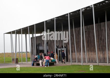 Stonehenge Besucherzentrum entworfen von Denton Corker Marshall Stockfoto