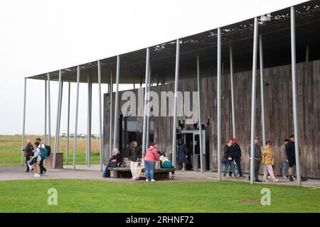 Stonehenge Besucherzentrum entworfen von Denton Corker Marshall Stockfoto