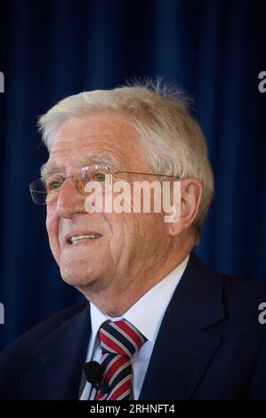 Sydney, Australien, 7. Oktober 2009. Sir Michael Parkinson Media Conference, Watson's Bay, Sydney, Australien. Stockfoto