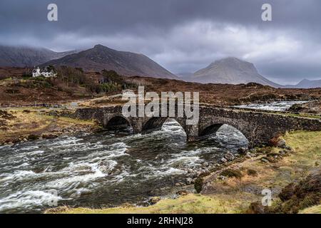 Sligachan Brücke, Isle Of Skye Stockfoto