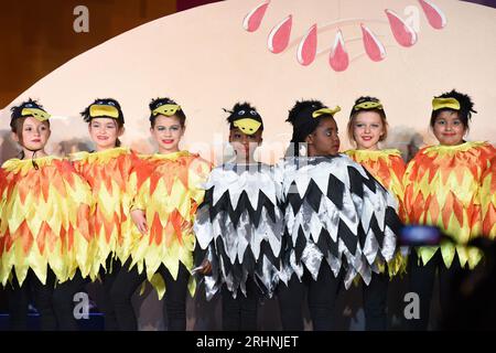 (230818) -- JOHANNESBURG, 18. Aug. 2023 (Xinhua) -- Schülerinnen und Schüler spielen an der Crownford Primarschule in Johannesburg, Südafrika, 17. September 2019. Südafrika, das diesen Monat den 15. BRICS-Gipfel abhalten wird, ist das südlichste Land Afrikas. Es ist das einzige Land der Welt mit drei Hauptstädten, mit Pretoria als Verwaltungshauptstadt, Kapstadt als Legislativhauptstadt und Bloemfontein als Justizhauptstadt. Weitere große Städte sind Johannesburg und Durban. Südafrika hat ein angenehmes Klima und berühmte Touristenziele wie Cape of Good Hope, Kruger National Park und The Table Mo Stockfoto