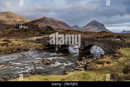 Sligachan Brücke, Isle Of Skye Stockfoto