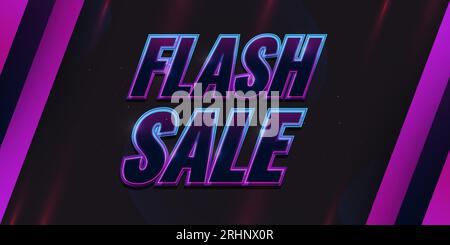 Flash Sale Banner Template Design für Website oder Social Media. Werbeplakat Design Vektor Illustration Stock Vektor
