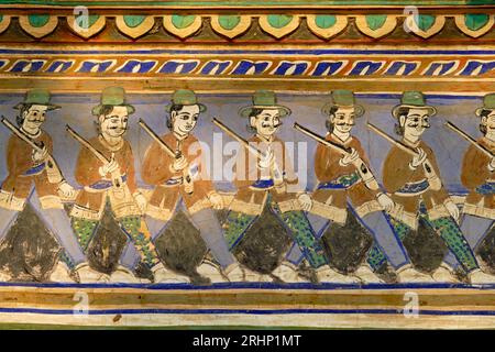 Indien, Rajasthan, Shekhawati, Thalia haveli Stockfoto