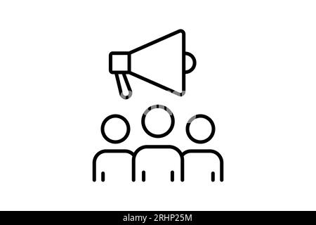 Symbol für Affiliate-Marketing. Symbol für die Suchmaschinenoptimierung. Geeignet für Website-Design, App, Benutzeroberflächen. Liniensymbolstil. Einfache Vect Stock Vektor