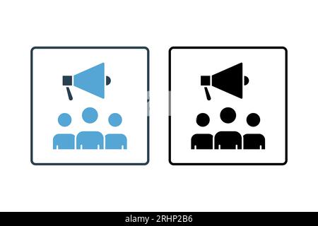 Symbol für Affiliate-Marketing. Symbol für die Suchmaschinenoptimierung. Geeignet für Website-Design, App, Benutzeroberflächen. Durchgehender Symbolstil. Einfache Vec Stock Vektor