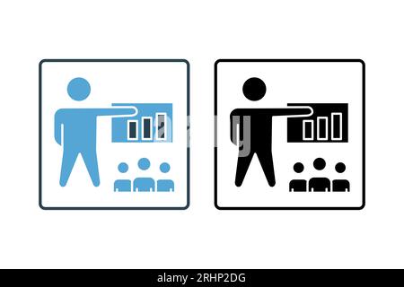 Schulungssymbol für Suchmaschinenoptimierung. Symbol für die Suchmaschinenoptimierung. Geeignet für Website-Design, App, Benutzeroberflächen. Durchgehende Symbole Stock Vektor