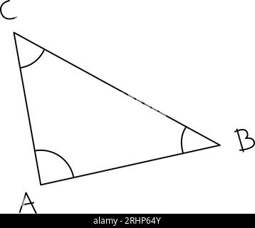 Mathematische Dreiecksformel, Schule liefert eine Linie durchgehende Zeichnung. Fortlaufende einzeilige Illustration zur Schule. Stock Vektor