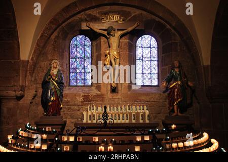 Kapelle (saint-jean-baptiste) in einem Kloster in Le mont-sainte-odile im elsass (frankreich) Stockfoto