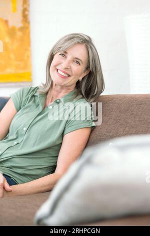 Ältere Frau, Lächeln, Porträt Stockfoto