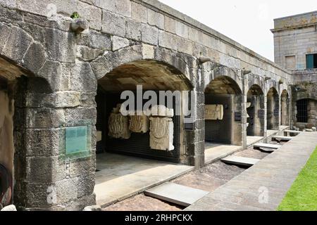 Die antike Festung Castillo de San Antón wurde 1590 fertiggestellt und diente bis 1960 als Gefängnis und wurde 1968 in ein Archäologiemuseum umgewandelt Coruña Stockfoto