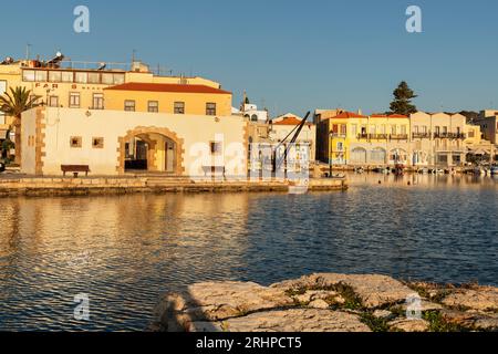 Venezianischer Hafen von Rethymno, Kreta, Griechenland Stockfoto