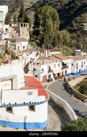 Spanien, Andalusien, Granada, Sacromonte, typische Höhlenhäuser, Casa de Cueva Stockfoto