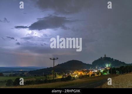 Gewitter über Thüringen. Stockfoto