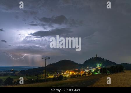 Gewitter über Thüringen. Stockfoto