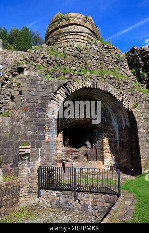 Öfen in Blaenavon Ironworks, Torfaen, Wales Stockfoto