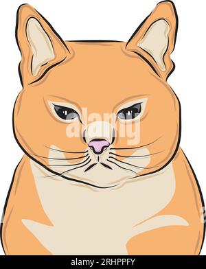 Süßes oranges Haustier-Vektorbild Stock Vektor