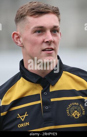 Wakefield, Großbritannien. August 2023. Be Well Support Stadium, Wakefield, West Yorkshire, 18. August 2023. Betfred Super League Wakefield Trinity vs Castleford Tigers Jack Broadbent von Castleford Tigers Credit: Touchlinepics/Alamy Live News Stockfoto