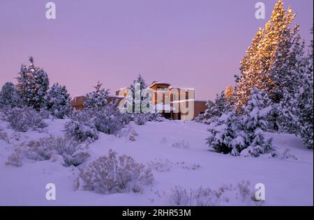 USA, Pazifischer Nordwesten, Oregon, Rancho las Hierbas, modernes Öko-Haus Stockfoto