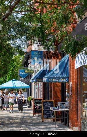 Shops on Water Street, Exeter, New Hampshire, USA. Stockfoto