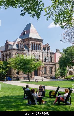 Sayles Hall, 1881, Brown University, gegründet 1764, Providence, Rhode Island, USA. Stockfoto