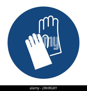 Symbol Schutzhandschuhe Tragen Stock Vektor