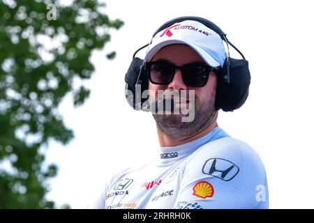 Nashville, TN, USA. Aug. 2023. JACK HARVEY (30) aus Bassingham, England, bereitet sich auf das Training für den Big Machine Music City Grand Prix in den Straßen von Nashville in Nashville vor. (Bild: © Brandon K. Carter Grindstone Med/ASP) NUR REDAKTIONELLE VERWENDUNG! Nicht für kommerzielle ZWECKE! Stockfoto