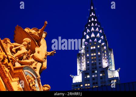 Grand Central Station und Chrysler Building, New York Stockfoto