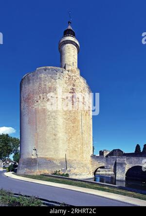 Tour de Constance befestigter Turm, Frankreich, Okzitanien, Aigues Mortes Stockfoto