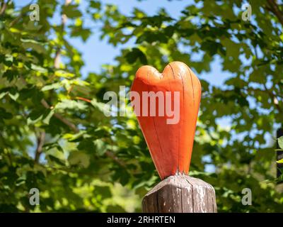 Rotes Holzherz, Deutschland, Niedersachsen, Harz, Goslar Stockfoto