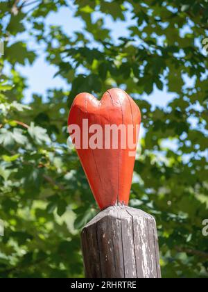 Rotes Holzherz, Deutschland, Niedersachsen, Harz, Goslar Stockfoto