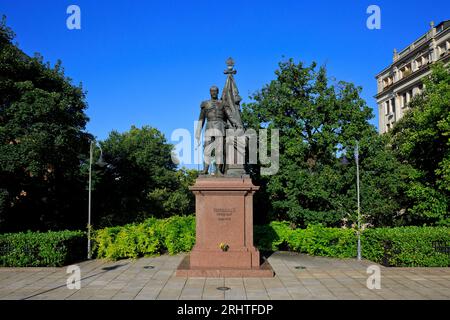 Denkmal für Kaiser Nikolaus II. Von Russland (1868-1918) in Belgrad, Serbien Stockfoto