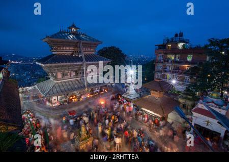 Bagh Bhairab-Tempel Kirtipur, Kathmandu. Stockfoto