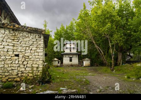 Ein hindu-Tempel in der Muktinath-Region von Upper Mustang in Nepal Stockfoto