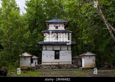 Ein hindu-Tempel in der Muktinath-Region von Upper Mustang in Nepal Stockfoto