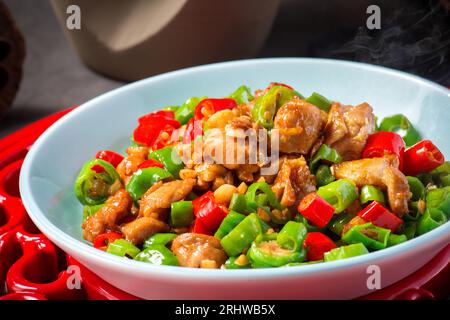 Scharfes, Scharf Gebratenes Hühnchen Stockfoto