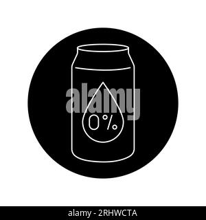 Alkoholfreies Bier in einer Dose, schwarzes Liniensymbol. Piktogramm für Webseite, mobile App, Werbeaktion. Stock Vektor