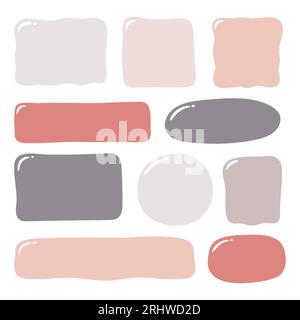 Minimalistische Sprechblasen gesetzt. Leere Angebotsrahmen für Vektoren. Stock Vektor