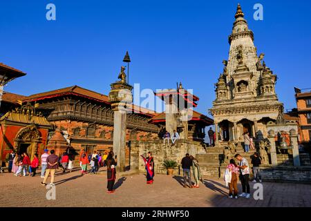 Nepal, Kathmandu-Tal, UNESCO-Weltkulturerbe, Stadt Bhaktapur, Durbar-Platz Stockfoto