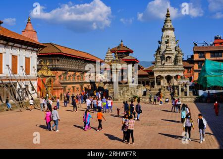 Nepal, Kathmandu-Tal, UNESCO-Weltkulturerbe, Stadt Bhaktapur, Durbar-Platz Stockfoto