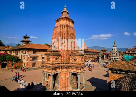 Nepal, Kathmandu-Tal, UNESCO-Weltkulturerbe, Stadt Bhaktapur, Durbar-Platz Stockfoto