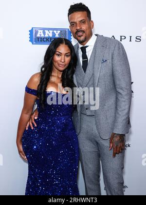 BEVERLY HILLS, LOS ANGELES, KALIFORNIEN, USA - 18. AUGUST: Anansa Sims und Matt Barnes treffen auf der 23. Jährlichen Gala der Harold and Carole Pump Foundation im Beverly Hilton Hotel am 18. August 2023 in Beverly Hills, Los Angeles, Kalifornien, USA ein. (Foto: Xavier Collin/Image Press Agency) Stockfoto